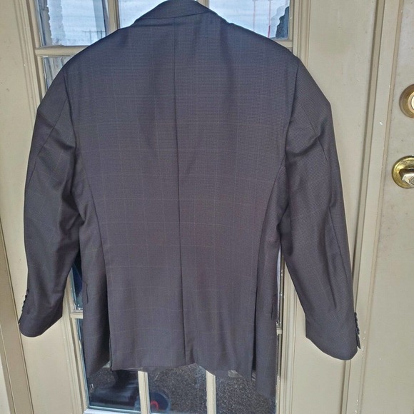 TINDARI ERMENEGILDO ZEGNA MENS BROWN 100 WOOL SPORT COAT JACKET SIZE 54 EU 44 US - Picture 7 of 8